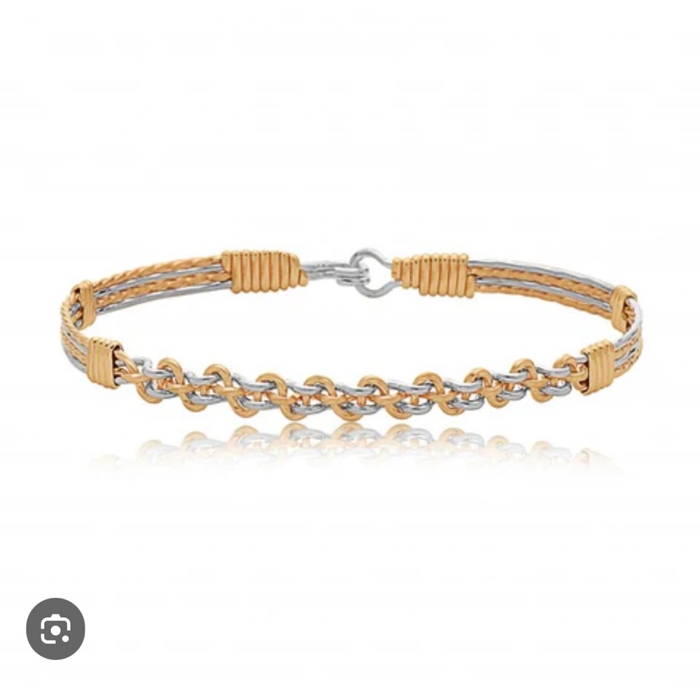 Ronaldo Stand By Me Gold and Silver Wire Bracelet
